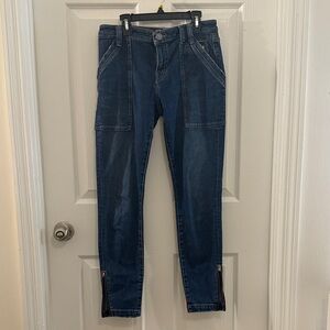 Joie Women’s Dark Blue Skinny Jeans with Zipper Accents